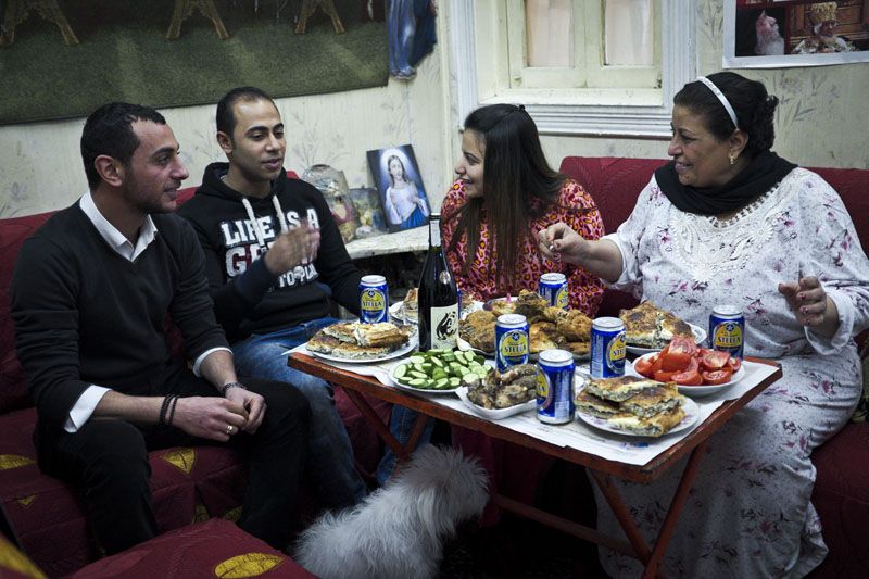Simple Coptic Christmas with a family in Shubra