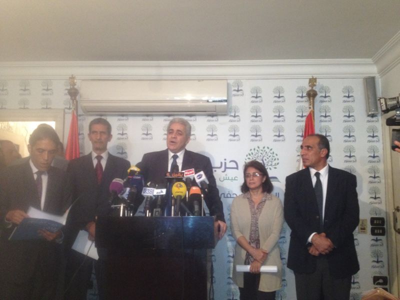 Dostour Party endorses Sabbahi’s candidacy