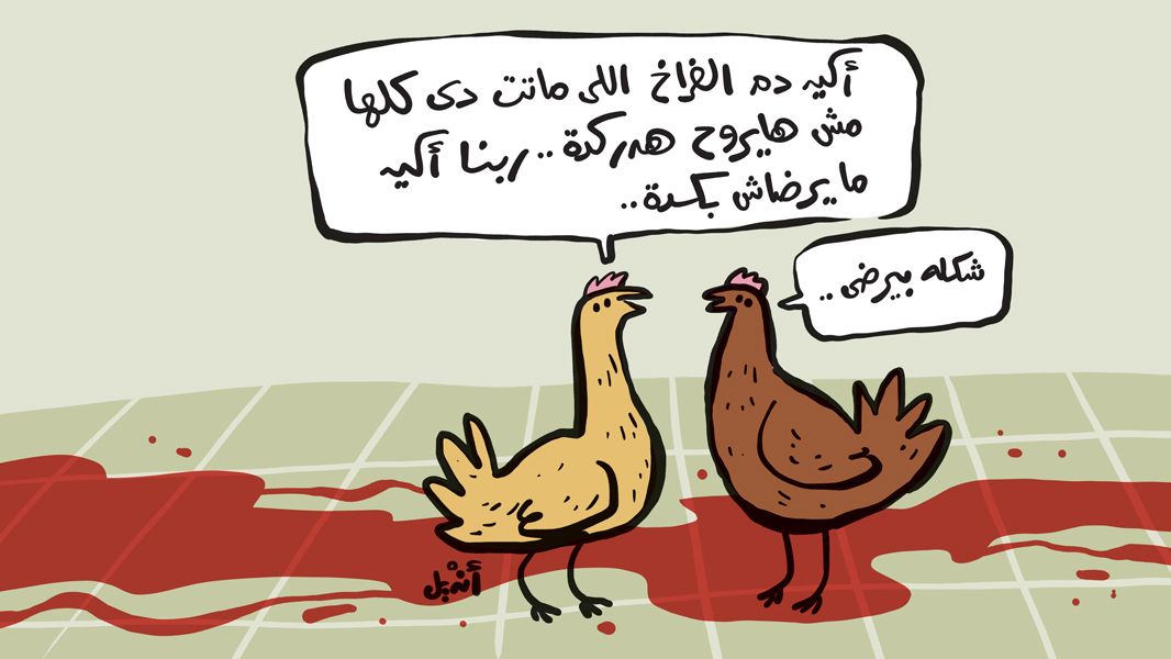 كارتون – دماء دجاج