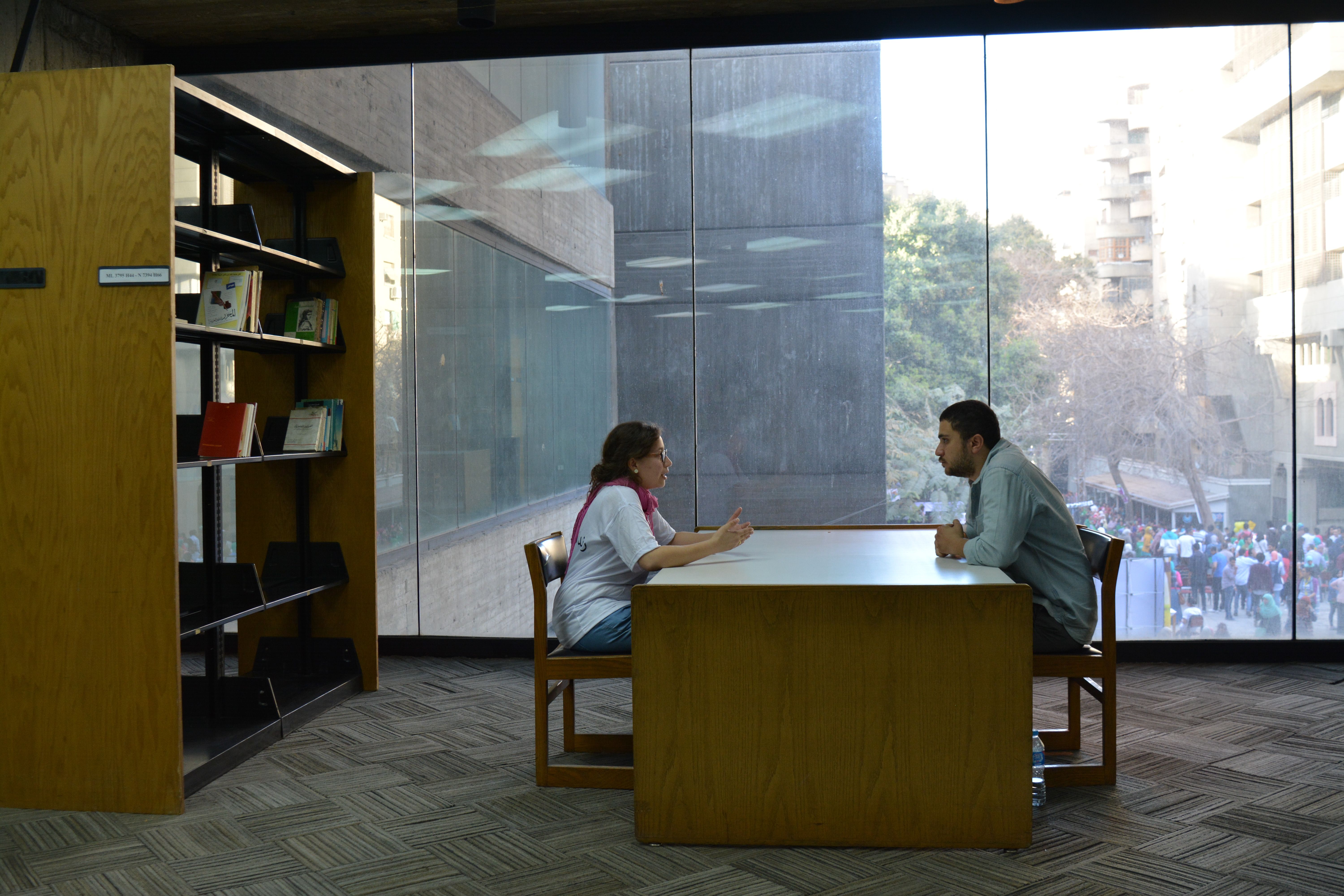 Two takes on D-CAF’s The Library