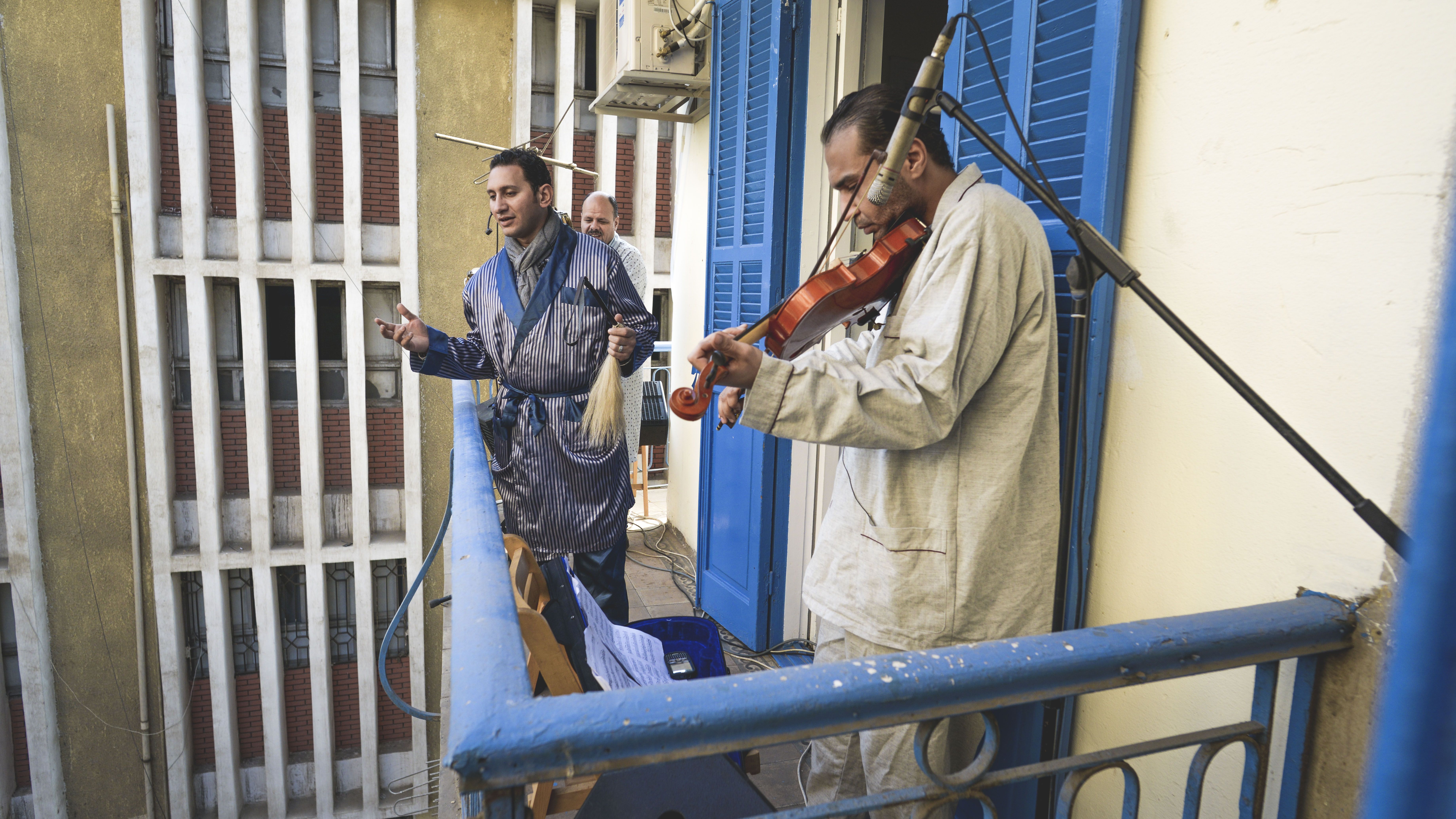 In photos: Classical music on Egypt’s balconies