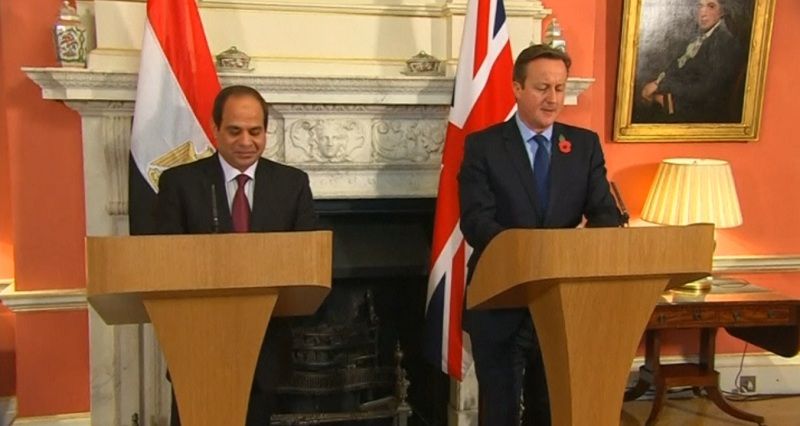 Egypt quietly signs agreements with UK as talks of Sinai plane crash dominate Sisi’s London trip