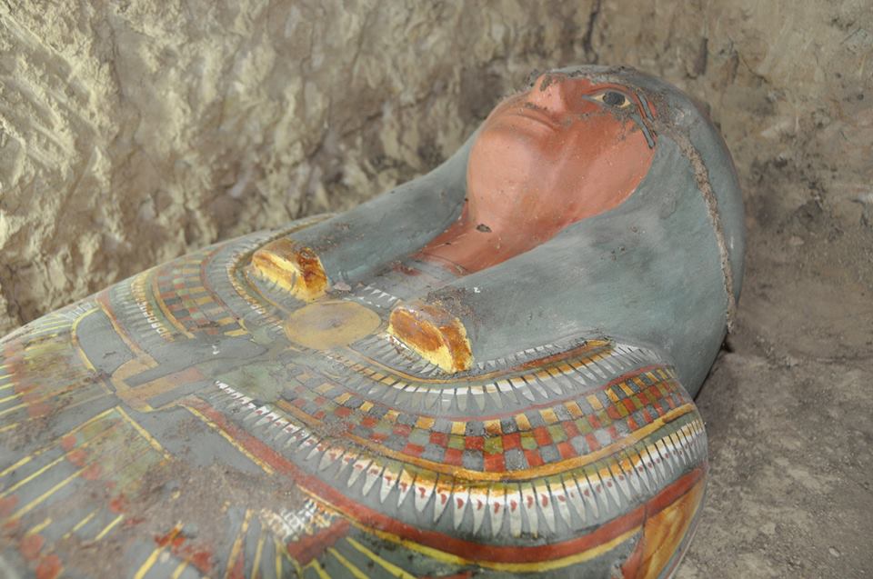 Spanish team discovers 3,000-year-old tomb with colorful sarcophagus in Luxor
