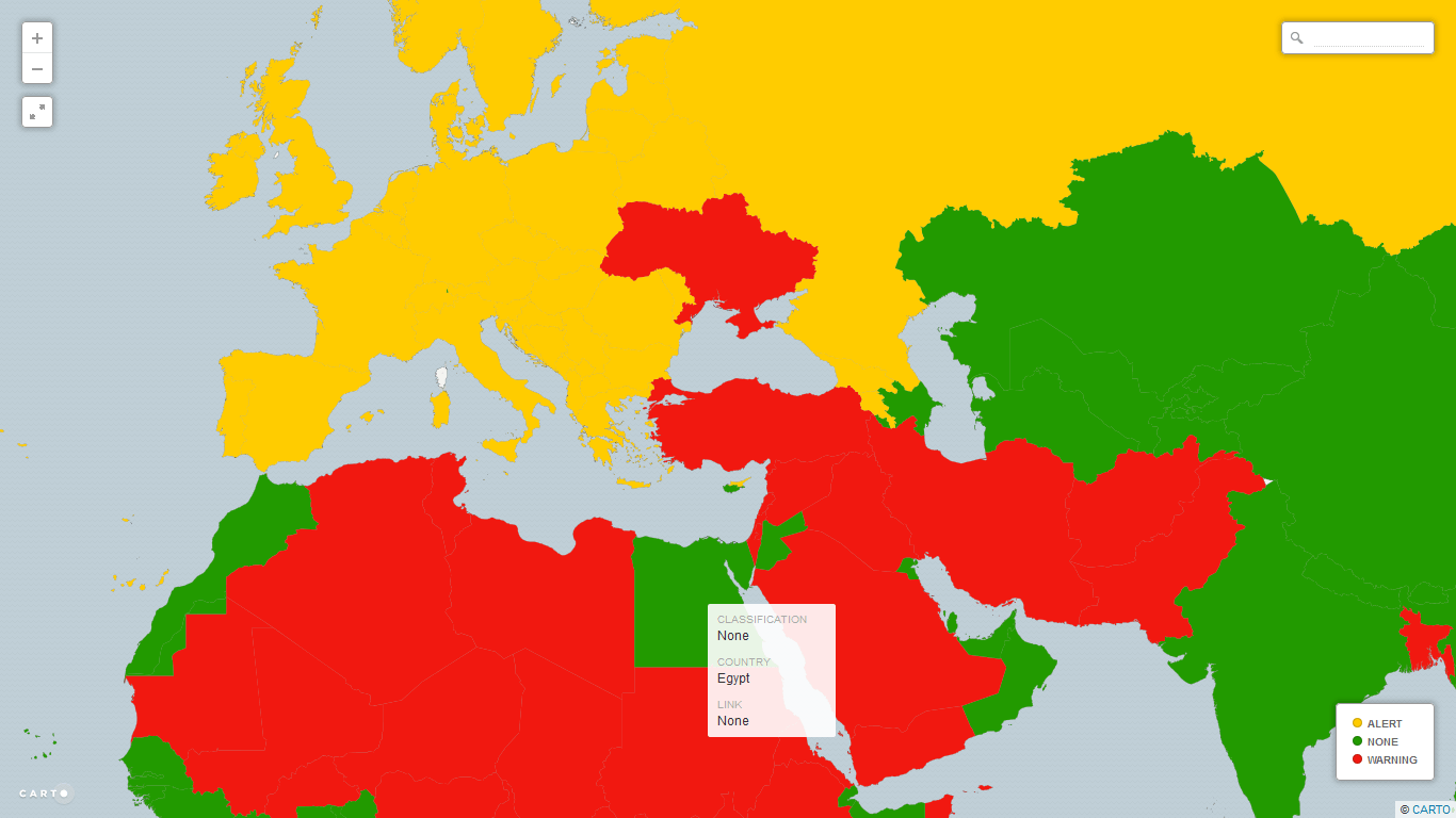 US lifts Egypt travel warning for Christmas, designates Europe potential risk zone