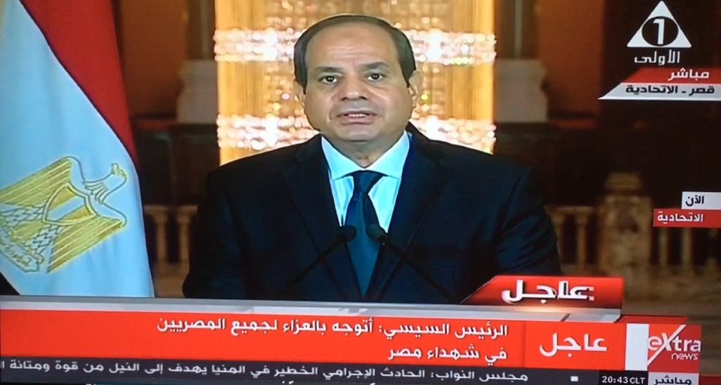 Quotes from Sisi’s speech on Copts’ attack in Minya: Strike conducted in retaliation