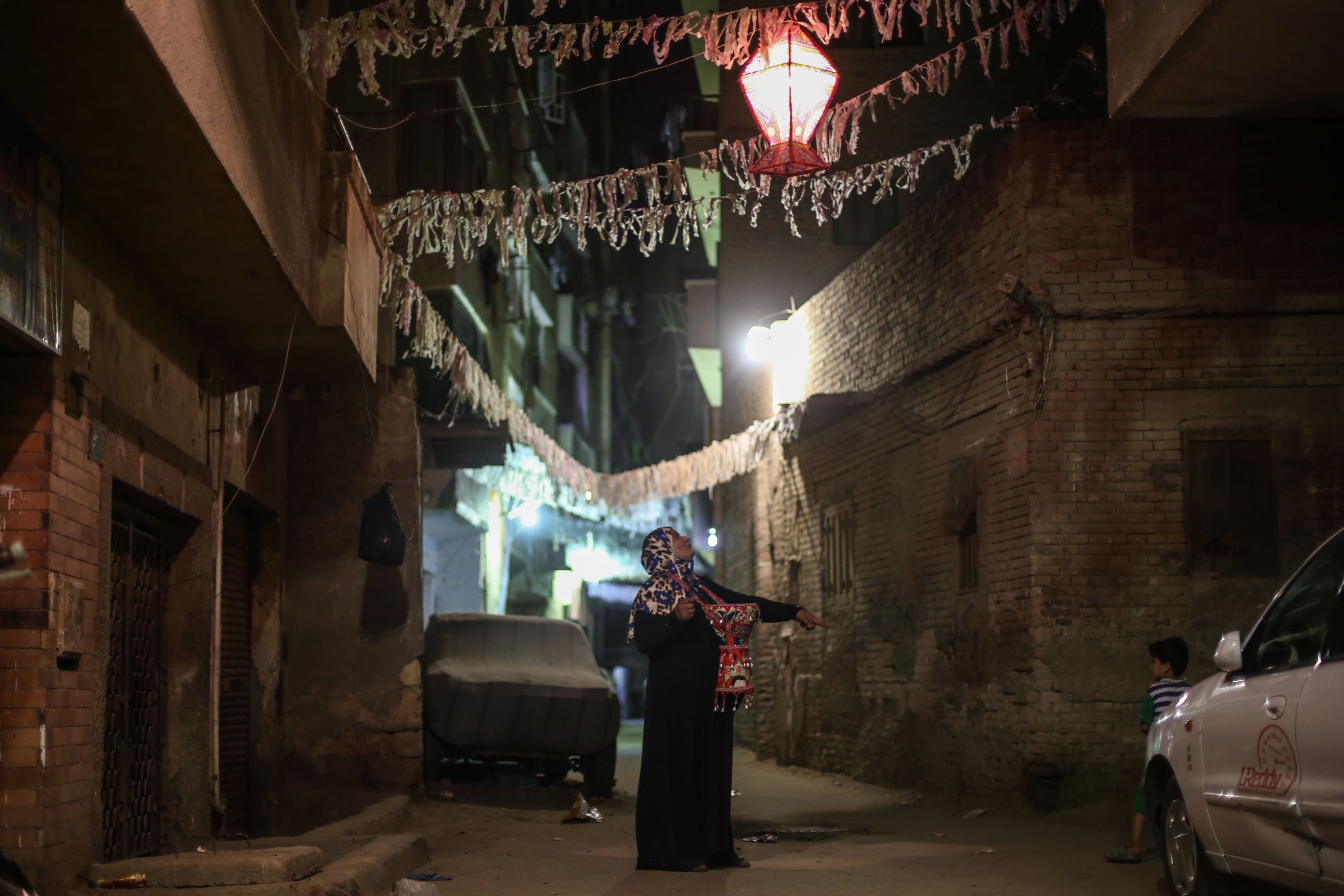 When a woman not a man wakes people up for Sohour