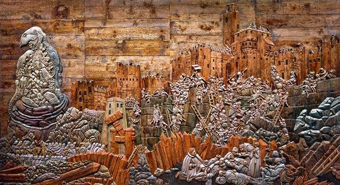 Wael Shawky’s sculptural works bring the bizarre, violent world of his films into the present