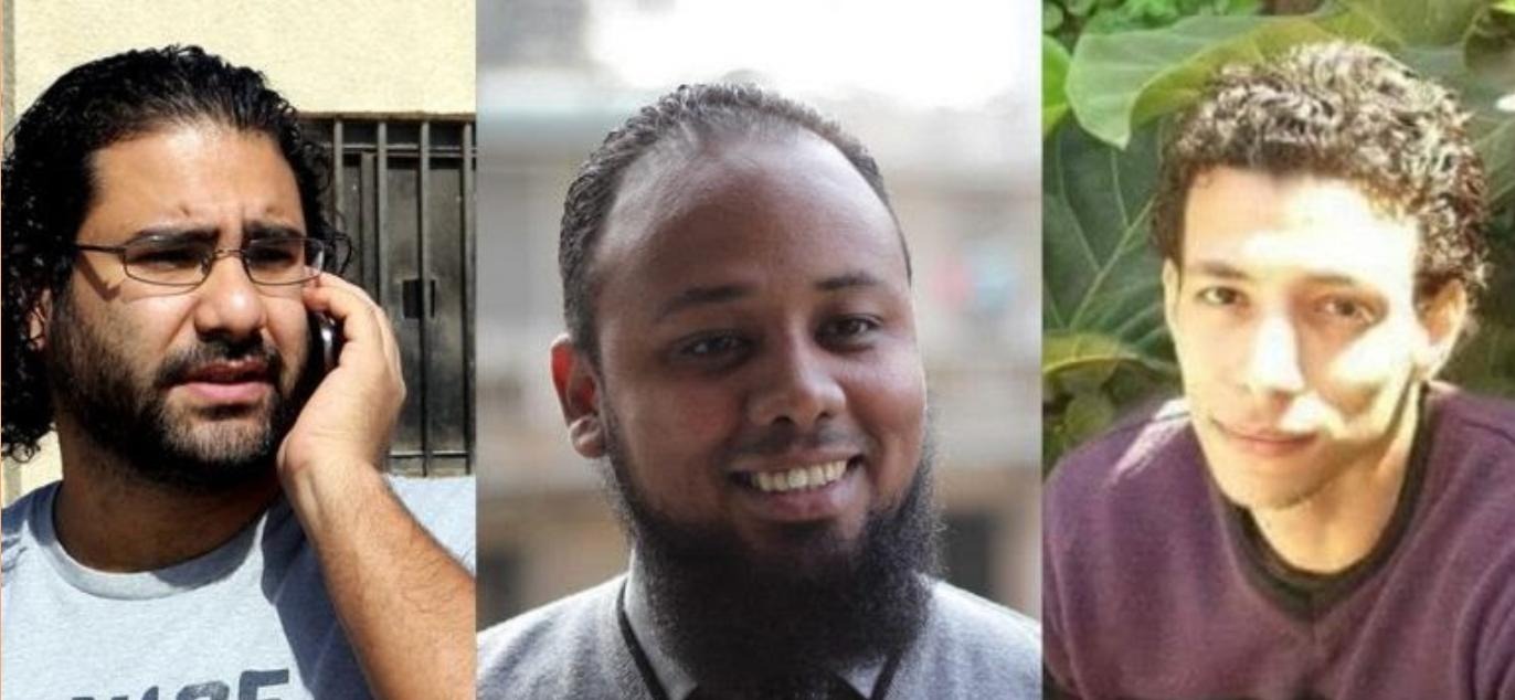 Alaa Abd El Fattah sentenced to 5 years, lawyer Mohamed Baqer and blogger Mohamed Oxygen 4 years each