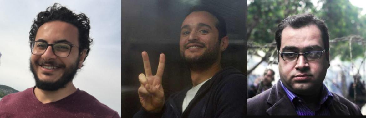 Activist Ahmed Douma, researcher Ahmed Samir Santawy, lawyer Ziyad Elaleimy call off hunger strike