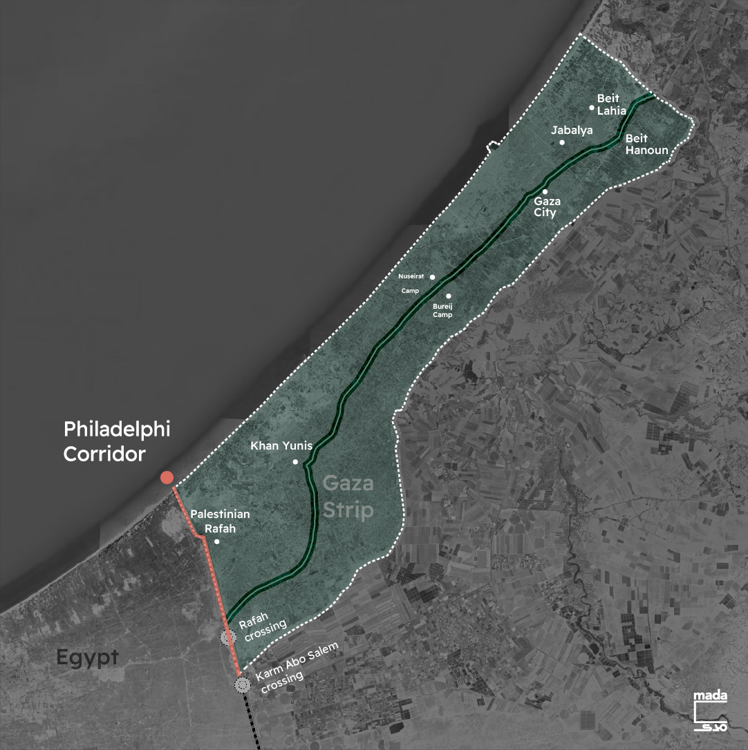 What is happening in the Philadelphi Corridor?
