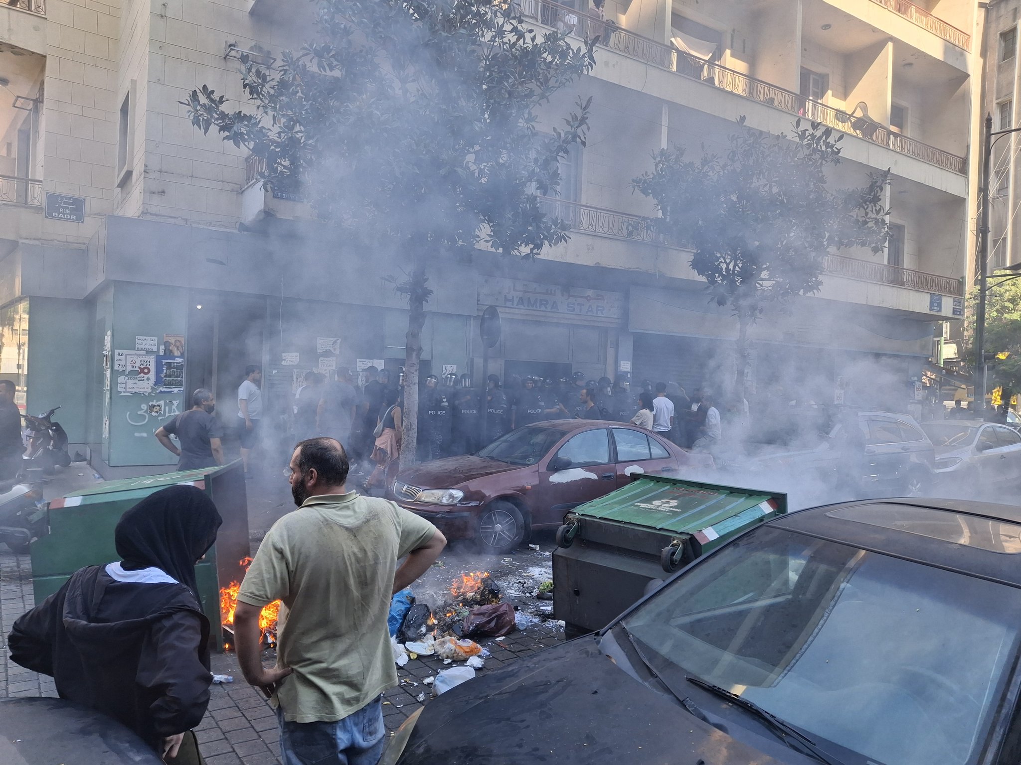 Displaced people sheltering in abandoned Hamra building fear eviction after clash with Lebanese security forces