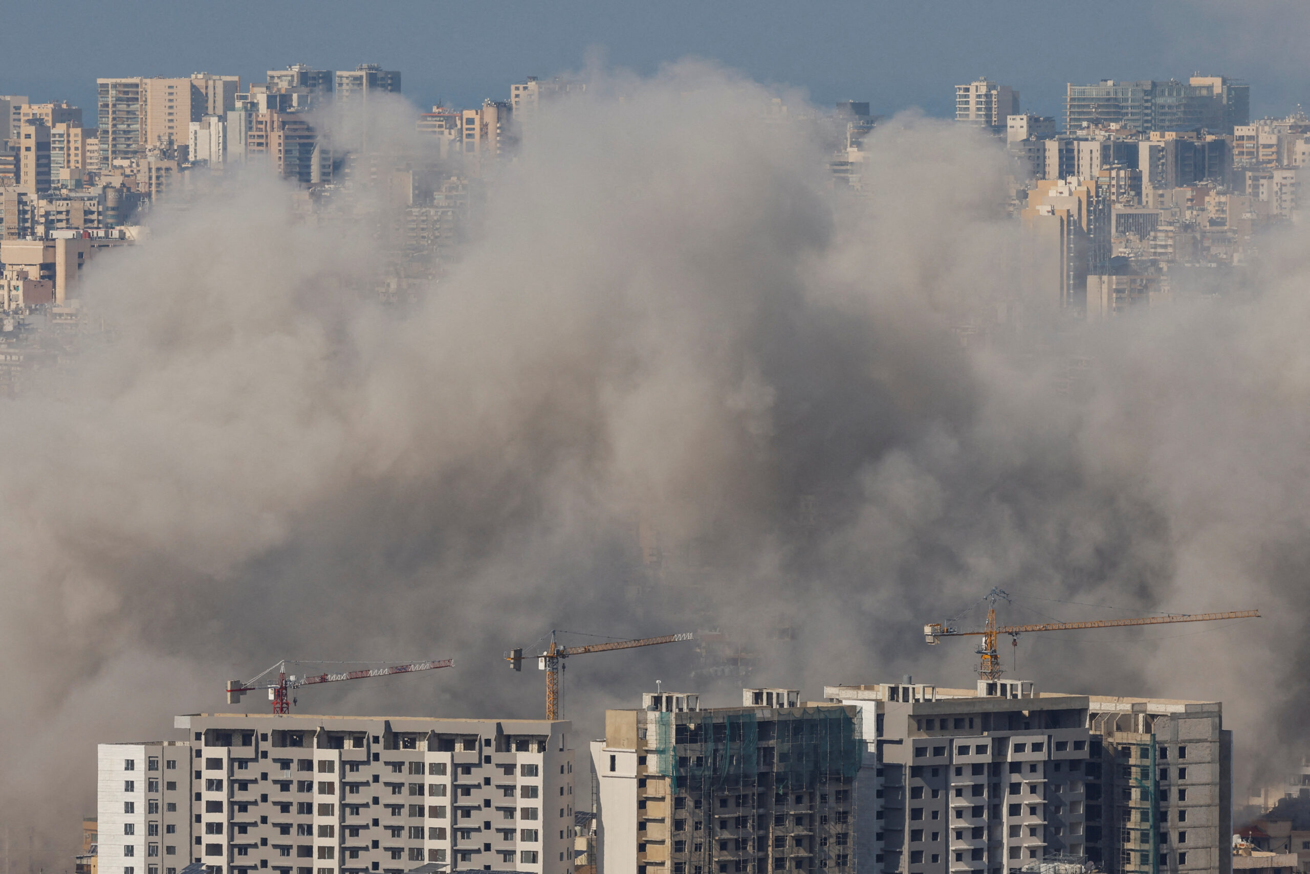 Thirteen airstrikes shake southwest Beirut | 16 killed in first airstrike on northern home sheltering displaced | 12 killed in bombing on southern village
