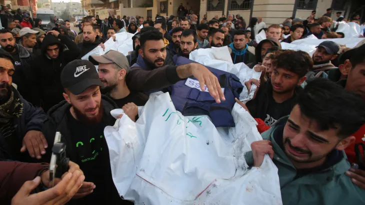 Israel kills 5 journalists in airstrike on news van near central Gaza hospital